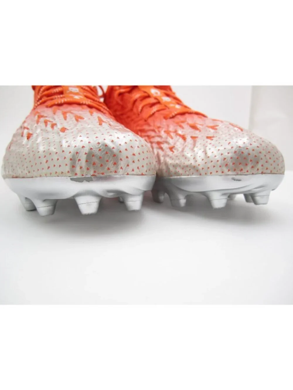 Under Armour UA Spotlight 4 MC Football Cleats Team Orange Silver Men Sz 11US